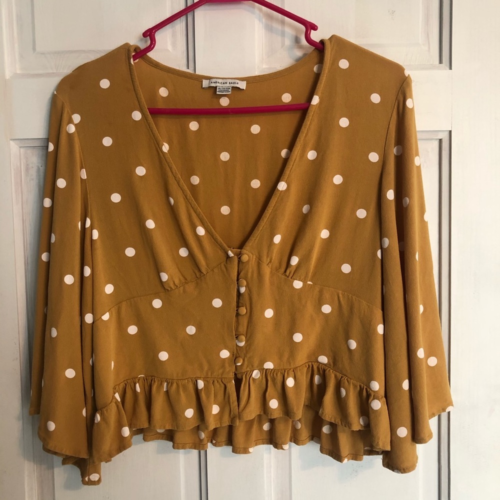 AEO Polka Dot Blouse